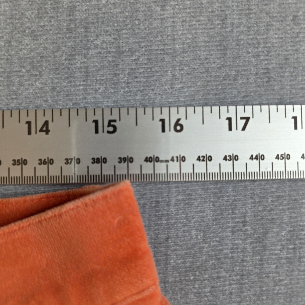 Talbots Corduroy Straight Leg Pants Womens 12 Orange Excellent Stretch Casual - Picture 5 of 7